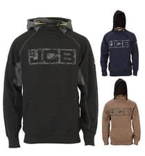 Image of JCB HORTON MENS HEAVYWEIGHT HOODED WORK HOODY SWEATSHIRT TOP HOODIE WORKWEAR SZ