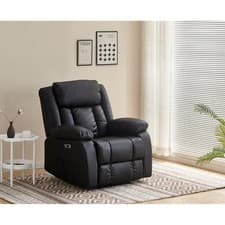 Image of Recliner Armchair w/Massage &Heat Electric Recliner Armchair Lazy Boy Recliners