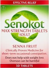 Image of 6 X Senokot Strength Max Tablets Adults, Senna Fruit 10 Tab
