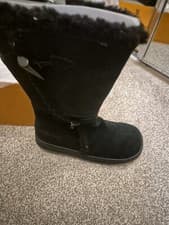 Image of Rocket Dog Slope Boots Size 3, Winter Fur Lined. Black Suede.