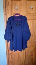 Image of BNWT Evans Navy Blue 3/4 Sleeve Blouse Top 18