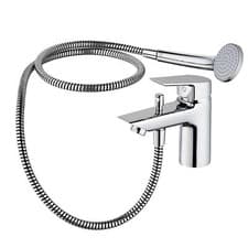 Image of Ideal Standard Tesi Bath Shower Mixer Tap with Shower Kit - Chrome