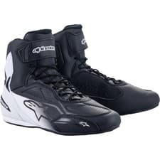 Image of Alpinestars Faster-3 Motorbike Motorcycle Boots Shoes - Black / White