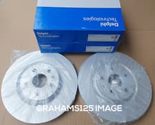 Image of BRAKE DISCS X2 345mm FRONT FITS VAUXHALL INSIGNIA MK2 2.0 4X4 DELPHI BG9240C