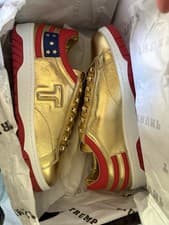 Image of Authentic Trump “NEVER SURRENDER” Golden Low Top Sneaker #0559/1000 LIMITED ED.