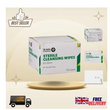 Image of F115100 Sterile Cleansing Wipes - Pack of 100, Individually Wrapped for Safety