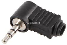 Image of 90 DEG RIGHT ANGLE 3.5MM STEREO JACK PLUG, SOLDER AUDIO CABLE CONNECTOR/ ADAPTER