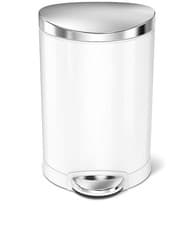Image of Simple human BLACK 6L Semi-Round Bathroom Pedal Bin