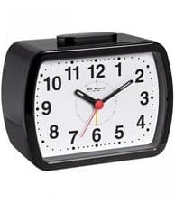 Image of Wm. Widdop Quartz Bell Alarm Clock - Oblong, Black/Green Dial, 5184B