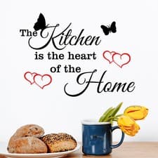 Image of Wall Stickers The Kitchen is Home Decal Quotes Creative Décor Restaurant Window