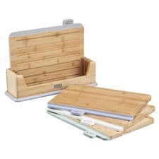 Image of Cooks Professional Index Chopping Board Set | 4-Piece Bamboo | Durable and Easy