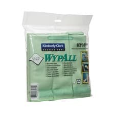 Image of Wypall Microfibre Cleaning Cloth Green (Pack of 6)