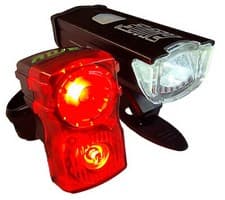 Image of AWE AWEBright USB Rechargeable Bicycle Light Set 340 Lumens 111 hrs Run Time