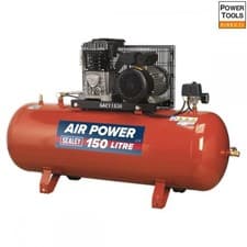 Image of Sealey SAC1153B Air Compressor 150L Belt Drive 3Hp With Cast Cylinders
