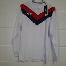 Image of Umbro Chevron Jersey LS White/Navy/Red Adult