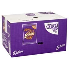 Image of Full Box of 12 Bags of 130g Cadbury Chocolate Eclairs - Favourite Sweets