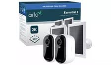 Image of Arlo Essential 3 2K Outdoor Security Camera & Solar - Pack of 2 - NEW AND SEALED