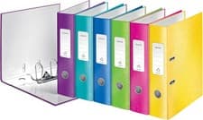 Image of Leitz Lever Arch File, Assorted, A4, 80 mm spine width, WOW Range, 10051099