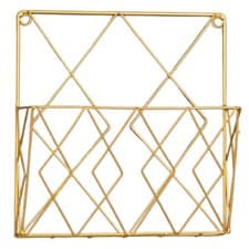 Image of Wall Mount Basket for Home and Office Hanging Magazine Rack Mounted Bookshelf