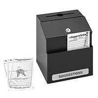 Image of Safco Locking Suggestion Box Black 4232BL