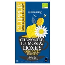 Image of Clipper Chamomile, Lemon & Honey Organic Infusion Tea Bags 20's (Pack of 3)