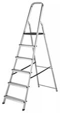 Image of 4 6 7 8 TREAD Builders High Handrail Aluminium Step Ladder Platform Professional