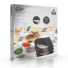 Image of Daewoo 200W Electric Plate Warmer Double Insulated Sleeve Holds 12 Plates 200W