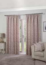 Image of Thermal Thick Curtains Jacquard 2 Panels Ready Made Pencil Pleat - Duchess