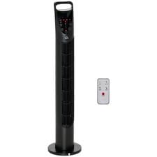 Image of HOMCOM 78.5cm Oscillation Tower Fan with Remote Control 40W 3-Speed Wind Black