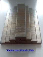 Image of Type 90 Series Staples 19 22 25 28 32 35 38 40 mm 18 Gauge 5.8 mm crown 1000pcs