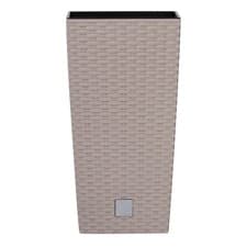 Image of Square Rattan Elegant Tall Large Plant Pot Flower Indoor Outdoor Garden Planters