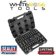 Image of Sealey Impact Socket Set 3/8"Sq Drive Premier Hand Tools Storage Case 36pc