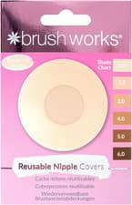 Image of Brushworks Reusable Silicone Nipple Covers (Shade 1.0 - Vanilla) - Adhesive Past