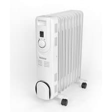 Image of Beldray 9 Fin Oil Filled Radiator 360° Degree Wheels Portable Compact Adjustable