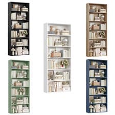 Image of 6 Tiers Bookcase Tall Bookshelf Freestanding with Open Storage 60x23.5x180cm