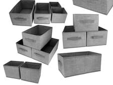Image of Storage Baskets Fabric Storage Box Organisers Basket Storage Box Set Chest Boxes