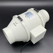 Image of AirTech-UK Elite Inline Extractor Fan 100mm/4" Dual Speed Silent Fan with Timer