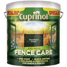 Image of Cuprinol Less Mess Fence Care Woodland Green 6 litre