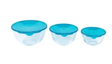 Image of PYREX Prep & Store Transparent Bowl Set 3 Piece