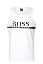 Image of BNWT HUGO BOSS Beach Tank Top White Men's Big Logo Vest NEW