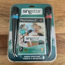 Image of Singstar Pop Hits Bundle 2x Microphones | Sony Playstation 2 PS2 Game | NEW RARE