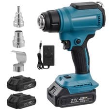 Image of Cordless Hot Air Gun Electric Handheld Heat Gun 3 Nozzles + 2Battery For Makita