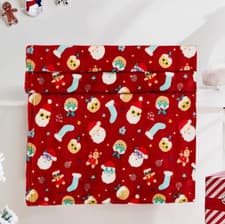 Image of Santa Gingerbread Christmas Super Soft Plush Fleece Throw Sofa Blanket Bed Red