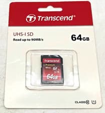Image of 64GB TRANSCEND TS64GSDU1 PREMIUM CLASS 10 SDHC UHS-I SD Card