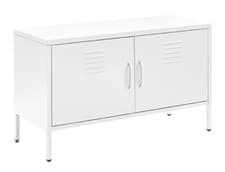 Image of Metal TV Stand Cabinet Retro Low Sideboard Cabinet Buffet Retro Cupboard 100cm