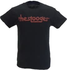 Image of Mens Black Official Iggy and the Stooges Vintage Logo T Shirt