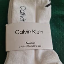 Image of Calvin Klein Sneaker Socks , Men's One Size, Pack of 3 pairs