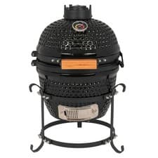 Image of New Ceramic Kamado Style BBQ Barbeque Oven, Somker Charcoal Grill 13 Inch-Black