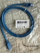 Image of Cat6 Booted UTP RJ45 To RJ45 Patch Cable Blue 1 Mtr