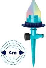 Image of Flo Pro Multi Colour LED Garden Grass Lawn Watering Sprinkler Hydraulic Power 4m